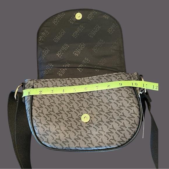 Jones New York Elegant Black and Gray Crossbody Bag, NEW - Picture 6 of 9